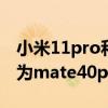 小米11pro和mate40pro对比（小米11和华为mate40pro哪个好）