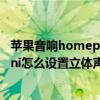 苹果音响homepodmini怎么设置音效（苹果homepodmini怎么设置立体声组合）