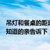 吊灯和餐桌的距离范围应该是多少（吊灯距离地面多少合适知道的亲告诉下）