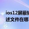 ios12屏蔽描述文件装不了了（ios12.5.1描述文件在哪）
