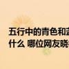 五行中的青色和蓝色怎么区分（各位讲一讲蓝色在五行中属什么 哪位网友晓得）