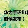 华为手环fit和华为6pro（华为手环6Pro什么时候发布）