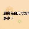 厨房岛台尺寸对照表（我想了解关于厨房岛台的尺寸一般是多少）