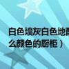 白色墙灰白色地配什么颜色橱柜（求问好心人白色的墙配什么颜色的厨柜）
