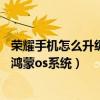 荣耀手机怎么升级鸿蒙os系统（荣耀手机什么时候可以升级鸿蒙os系统）