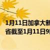 1月11日加拿大新不伦瑞克省疫情最新消息-截至新不伦瑞克省截至1月11日9时11分(北京时间）疫情数据统计
