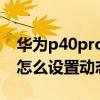 华为p40pro怎么自定义动态壁纸（华为p40怎么设置动态壁纸）