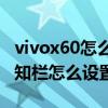 vivox60怎么设置下滑出通知栏（vivoX60通知栏怎么设置）