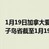 1月19日加拿大爱德华王子岛省疫情最新消息-截至爱德华王子岛省截至1月19日15时17分(北京时间）疫情数据统计