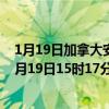 1月19日加拿大安大略省疫情最新消息-截至安大略省截至1月19日15时17分(北京时间）疫情数据统计