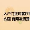 入户门正对客厅西墙适合挂什么画（求问家里客厅适合挂什么画 有网友清楚吗）