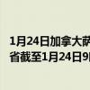 1月24日加拿大萨斯喀彻温省疫情最新消息-截至萨斯喀彻温省截至1月24日9时23分(北京时间）疫情数据统计