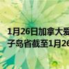 1月26日加拿大爱德华王子岛省疫情最新消息-截至爱德华王子岛省截至1月26日9时34分(北京时间）疫情数据统计