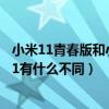 小米11青春版和小米11青春活力版（小米11海外版和小米11有什么不同）