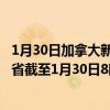 1月30日加拿大新不伦瑞克省疫情最新消息-截至新不伦瑞克省截至1月30日8时03分(北京时间）疫情数据统计
