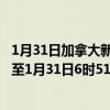 1月31日加拿大新斯科舍省疫情最新消息-截至新斯科舍省截至1月31日6时51分(北京时间）疫情数据统计