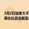 2月2日加拿大不列颠哥伦比亚省疫情最新消息-截至不列颠哥伦比亚省截至2月2日7时57分(北京时间）疫情数据统计