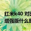 红米k40 对比k40游戏增强版（红米k40游戏增强版什么时候发布）