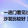 一进门看见沙发怎么遮挡（一进门用什么遮挡沙发比较好）