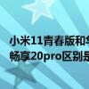 小米11青春版和华为畅享20pro对比（小米11青春版和华为畅享20pro区别是什么）