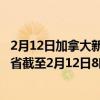 2月12日加拿大新不伦瑞克省疫情最新消息-截至新不伦瑞克省截至2月12日8时28分(北京时间）疫情数据统计