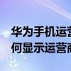 华为手机运营商名称自定义（华为p50pro如何显示运营商名称）