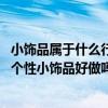 小饰品属于什么行业（女生个性小饰品哪些比较有市场 女生个性小饰品好做吗）