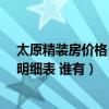 太原精装房价格(太原65平米小户型 详细的家庭装修报价明细表 谁有) 太原精装房价格(太原65平米小户型 详细的家庭装修报价明细表 谁有)