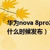华为nova 8pro怎么样值得购买吗（华为Nova8Pro 4G版什么时候发布）