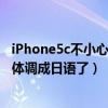 iPhone5c不小心把字体调成日语了（iPhone5c不小心把字体调成日语了）