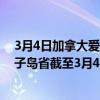 3月4日加拿大爱德华王子岛省疫情最新消息-截至爱德华王子岛省截至3月4日10时49分(北京时间）疫情数据统计
