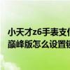 小天才z6手表支付宝怎么设置密码（小天才儿童电话手表z6巅峰版怎么设置锁屏密码）