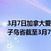 3月7日加拿大爱德华王子岛省疫情最新消息-截至爱德华王子岛省截至3月7日0时00分(北京时间）疫情数据统计