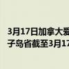 3月17日加拿大爱德华王子岛省疫情最新消息-截至爱德华王子岛省截至3月17日7时08分(北京时间）疫情数据统计