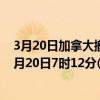 3月20日加拿大撤回人员疫情最新消息-截至撤回人员截至3月20日7时12分(北京时间）疫情数据统计