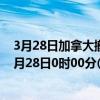 3月28日加拿大撤回人员疫情最新消息-截至撤回人员截至3月28日0时00分(北京时间）疫情数据统计