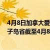 4月8日加拿大爱德华王子岛省疫情最新消息-截至爱德华王子岛省截至4月8日10时35分(北京时间）疫情数据统计