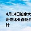 4月14日加拿大不列颠哥伦比亚省疫情最新消息-截至不列颠哥伦比亚省截至4月14日11时22分(北京时间）疫情数据统计
