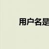 用户名是什么 用户名怎么填写例如