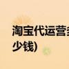 淘宝代运营多少钱(开一个代运营公司需要多少钱)