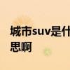 城市suv是什么意思 什么叫suv车型是什么意思啊