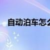 自动泊车怎么用 帕萨特自动泊车怎么操作