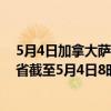 5月4日加拿大萨斯喀彻温省疫情最新消息-截至萨斯喀彻温省截至5月4日8时45分(北京时间）疫情数据统计