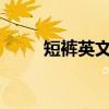 短裤英文 短裤是short还是shorts
