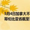 5月4日加拿大不列颠哥伦比亚省疫情最新消息-截至不列颠哥伦比亚省截至5月4日8时45分(北京时间）疫情数据统计