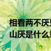 相看两不厌只有敬亭山 相看两不厌只有敬亭山厌是什么意思 