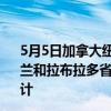 5月5日加拿大纽芬兰和拉布拉多省疫情最新消息-截至纽芬兰和拉布拉多省截至5月5日8时16分(北京时间）疫情数据统计