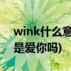 wink什么意思中文翻译(男生发wink表情包是爱你吗)