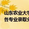 山东农业大学录取分数线 2020山东农业大学各专业录取分数线