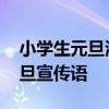 小学生元旦海报宣传语 小学生打动人心的元旦宣传语